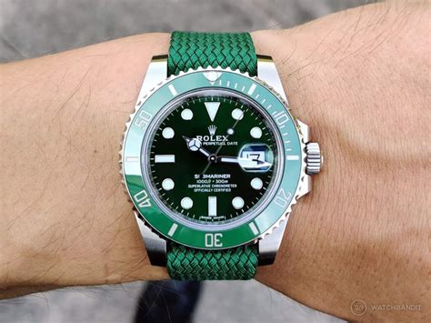 rolex submariner hulk leather strap|rolex submariner rubber strap price.